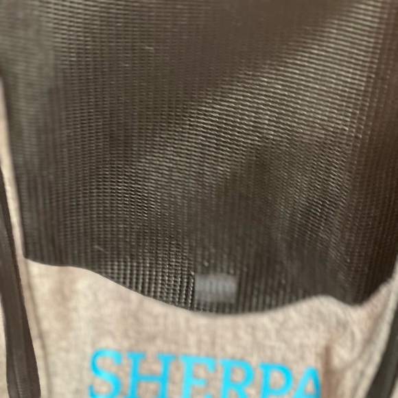 Sherpa, gray and black backpack small pet carrier. ￼ - Picture 7 of 8